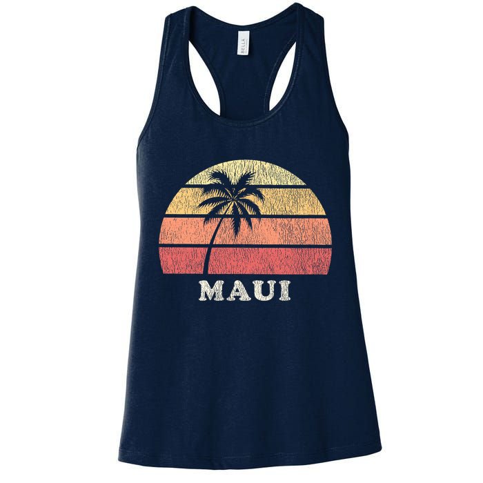 Maui HI Vintage 70s Retro Throwback Design Womens Tank Top