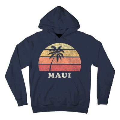 Maui HI Vintage 70s Retro Throwback Design Tall Hoodie