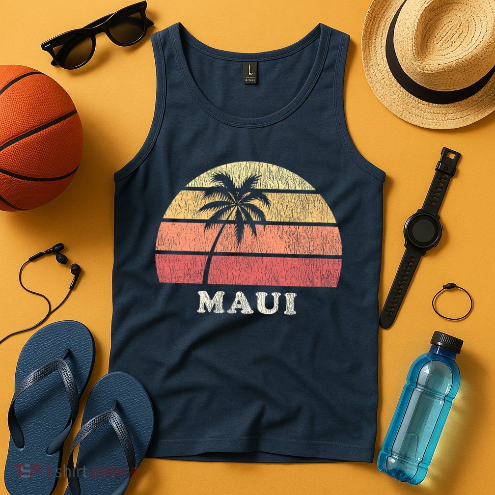 Maui HI Vintage 70s Retro Throwback Design Tank Top