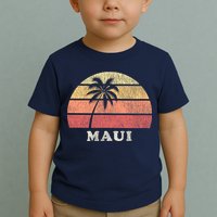 Maui HI Vintage 70s Retro Throwback Design Toddler T-Shirt