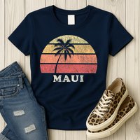 Maui HI Vintage 70s Retro Throwback Design Womens T-Shirt