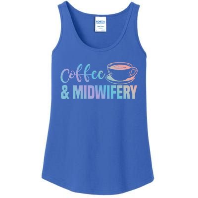 Midwife Healthcare Worker Labour Obstetrician Coffee Lover Meaningful Gift Ladies Essential Tank