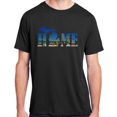 Michigan Home With The Mackinac Bridge Adult ChromaSoft Performance T-Shirt