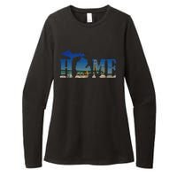 Michigan Home With The Mackinac Bridge Womens CVC Long Sleeve Shirt