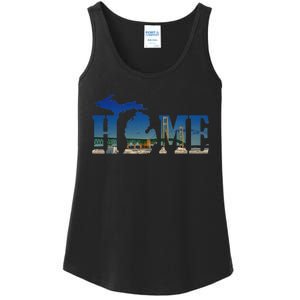 Michigan Home With The Mackinac Bridge Ladies Essential Tank