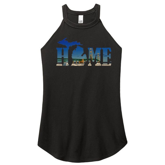 Michigan Home With The Mackinac Bridge Women's Perfect Tri Rocker Tank