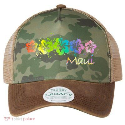 Maui Hawaii Watercolor Beach And Surf Cool Gift Legacy Tie Dye Trucker Hat