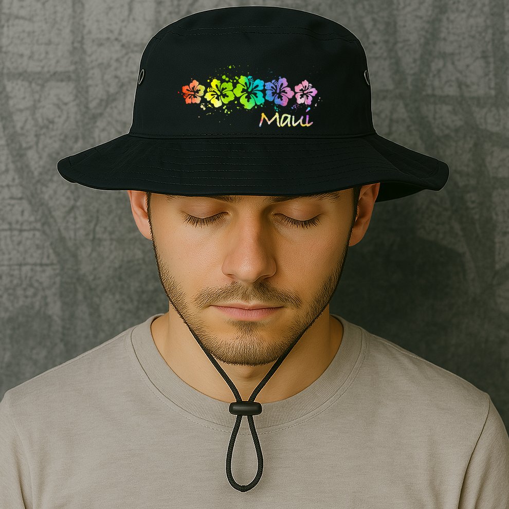 Maui Hawaii Watercolor Beach And Surf Cool Gift Bucket Hat