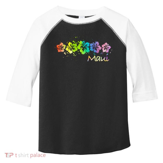Maui Hawaii Watercolor Beach And Surf Cool Gift Toddler Fine Jersey T-Shirt