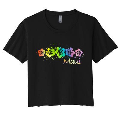 Maui Hawaii Watercolor Beach And Surf Cool Gift Crop Top
