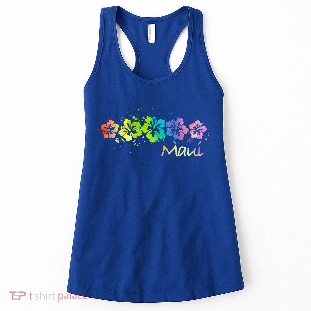 Maui Hawaii Watercolor Beach And Surf Cool Gift Womens Tank Top