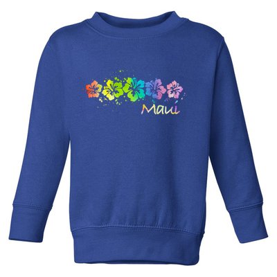 Maui Hawaii Watercolor Beach And Surf Cool Gift Toddler Sweatshirt