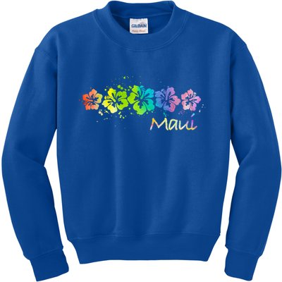 Maui Hawaii Watercolor Beach And Surf Cool Gift Kids Sweatshirt
