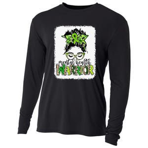 Mental Health Warrior Messy Bun Mental Health Matters Cooling Performance Long Sleeve Crew