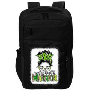 Mental Health Warrior Messy Bun Tal Health Matters Gift Impact Tech Backpack