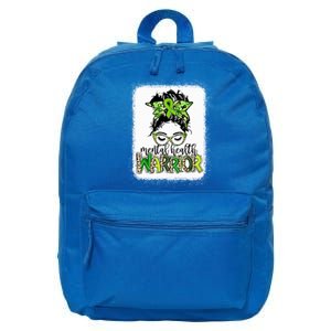 Mental Health Warrior Messy Bun Tal Health Matters Gift 16 in Basic Backpack