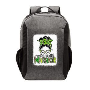 Mental Health Warrior Messy Bun Tal Health Matters Gift Vector Backpack