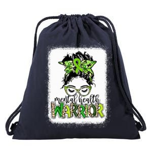 Mental Health Warrior Messy Bun Tal Health Matters Gift Drawstring Bag