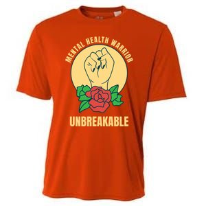 Mental Health Warrior Unbreakable Gift Cooling Performance Crew T-Shirt