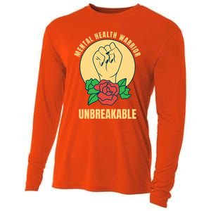 Mental Health Warrior Unbreakable Gift Cooling Performance Long Sleeve Crew