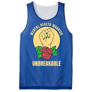 Mental Health Warrior Unbreakable Gift Mesh Reversible Basketball Jersey Tank