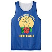 Mental Health Warrior Unbreakable Gift Mesh Reversible Basketball Jersey Tank