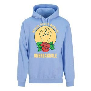 Mental Health Warrior Unbreakable Gift Unisex Surf Hoodie