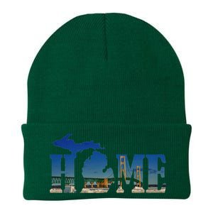 Michigan Home With The Mackinac Bridge Knit Cap Winter Beanie