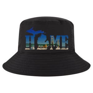 Michigan Home With The Mackinac Bridge Cool Comfort Performance Bucket Hat