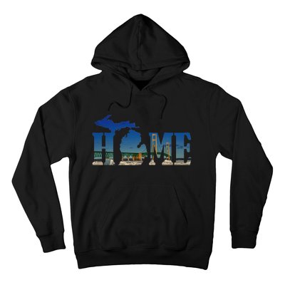 Michigan Home With The Mackinac Bridge Hoodie