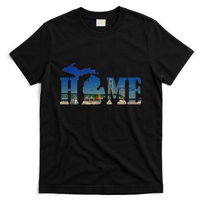 Michigan Home With The Mackinac Bridge T-Shirt