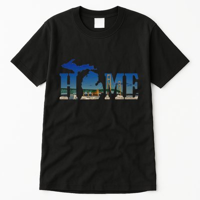 Michigan Home With The Mackinac Bridge Tall T-Shirt