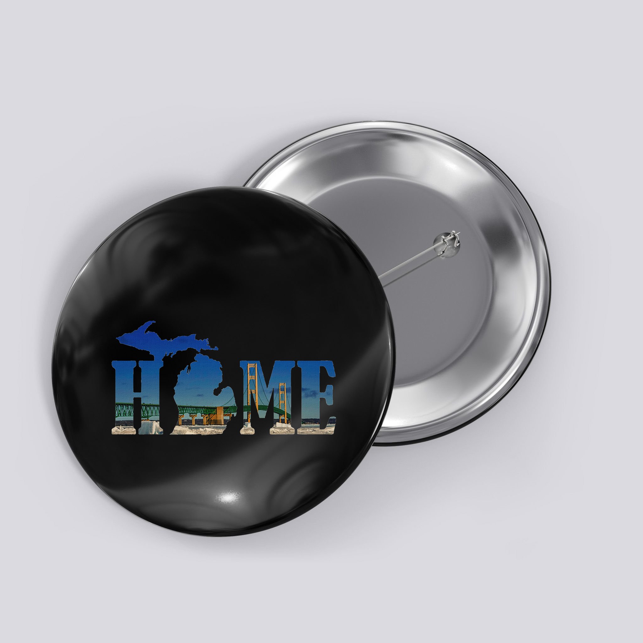 Michigan Home With The Mackinac Bridge Button