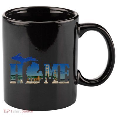 Michigan Home With The Mackinac Bridge 11oz C Handle Ceramic Mug