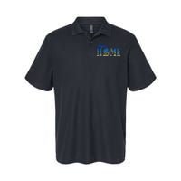 Michigan Home With The Mackinac Bridge Softstyle Adult Sport Polo