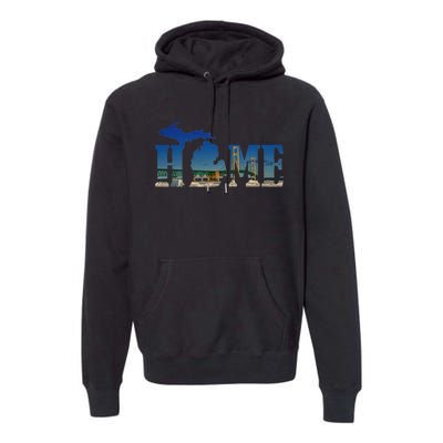 Michigan Home With The Mackinac Bridge Premium Hoodie