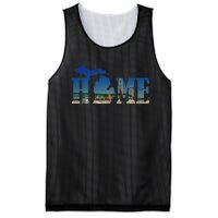 Michigan Home With The Mackinac Bridge Mesh Reversible Basketball Jersey Tank