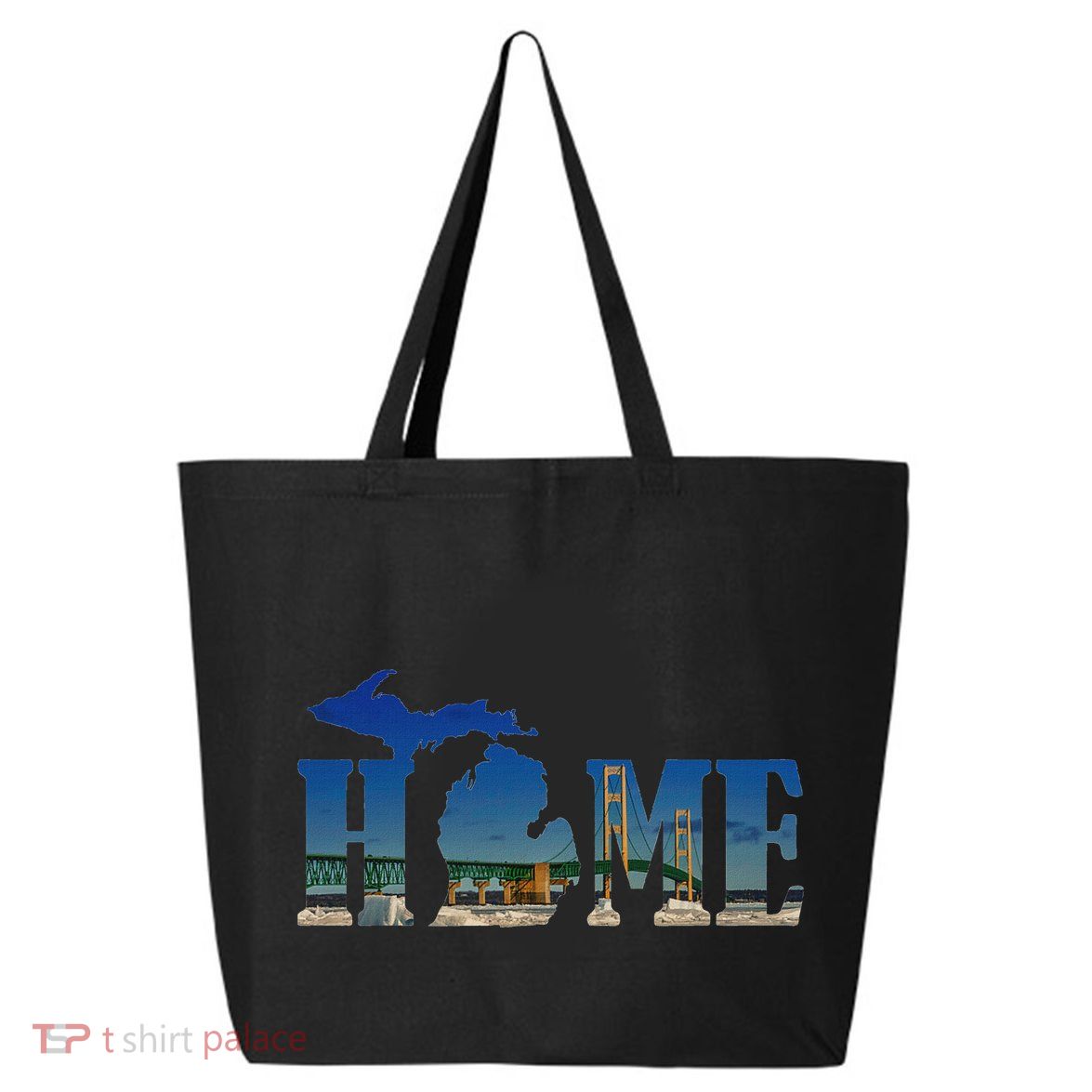 Michigan Home With The Mackinac Bridge 25L Jumbo Tote