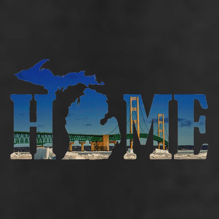 Michigan Home With The Mackinac Bridge Golf Towel