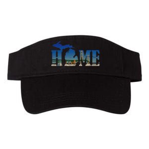 Michigan Home With The Mackinac Bridge Valucap Bio-Washed Visor