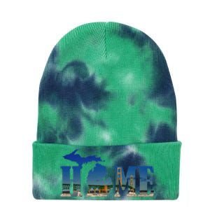 Michigan Home With The Mackinac Bridge Tie Dye 12in Knit Beanie