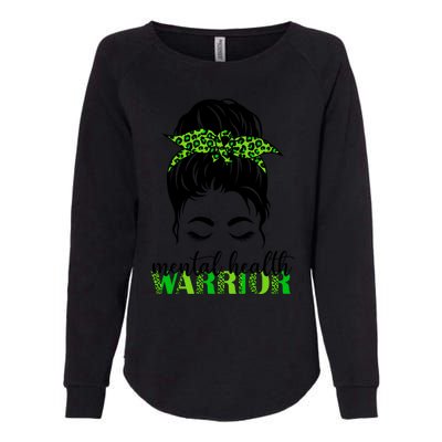 Mental Health Warrior Messy Bun Tal Health Matters Cute Gift Womens California Wash Sweatshirt