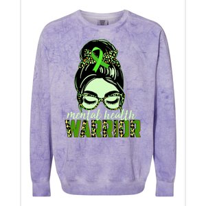 Mental Health Warrior Colorblast Crewneck Sweatshirt