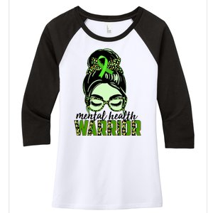 Mental Health Warrior Women's Tri-Blend 3/4-Sleeve Raglan Shirt