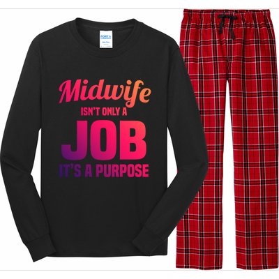 Midwife Healthcare Worker Labour Birth Job Purpose Gift Long Sleeve Pajama Set