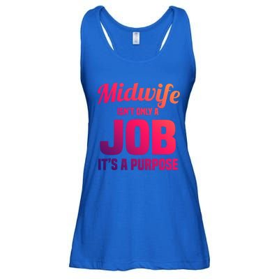 Midwife Healthcare Worker Labour Birth Job Purpose Gift Ladies Essential Flowy Tank