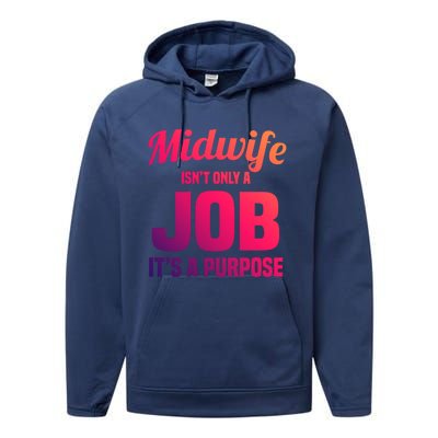 Midwife Healthcare Worker Labour Birth Job Purpose Gift Performance Fleece Hoodie