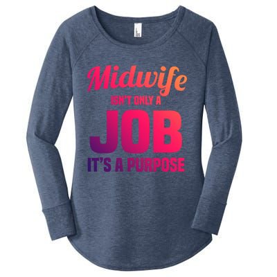 Midwife Healthcare Worker Labour Birth Job Purpose Gift Women's Perfect Tri Tunic Long Sleeve Shirt