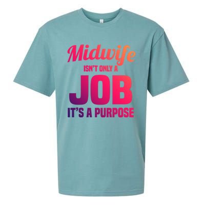 Midwife Healthcare Worker Labour Birth Job Purpose Gift Sueded Cloud Jersey T-Shirt