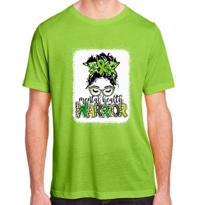 Mental Health Warrior Messy Bun Tal Health Matters Gift Adult ChromaSoft Performance T-Shirt